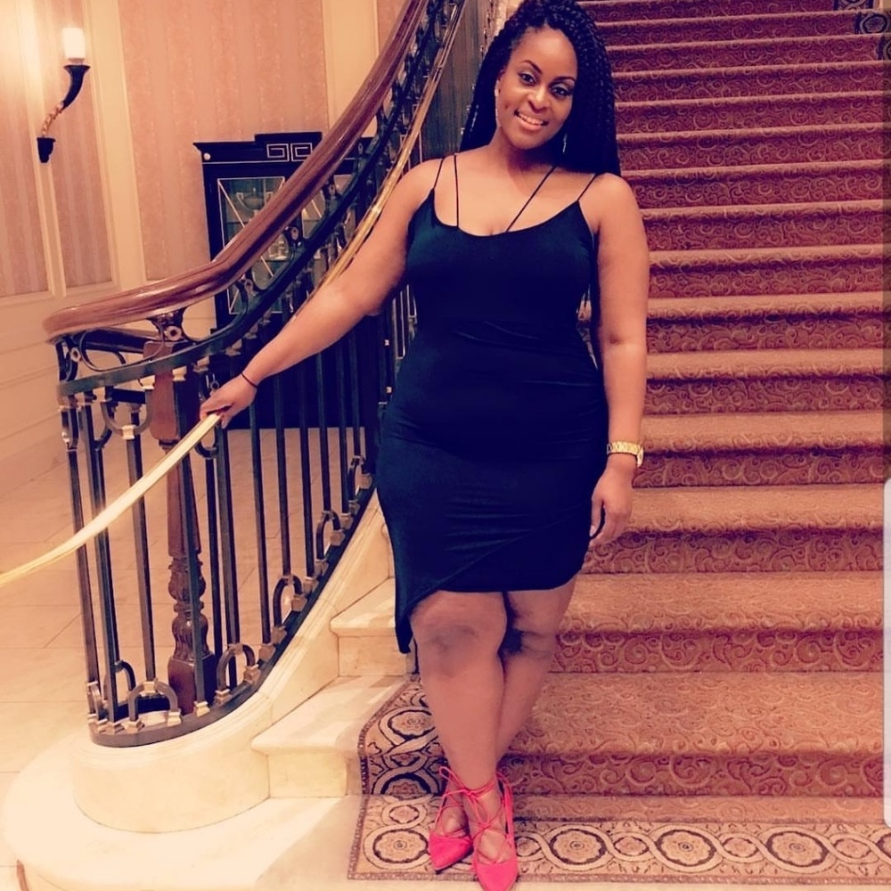 Boohoo black dress
